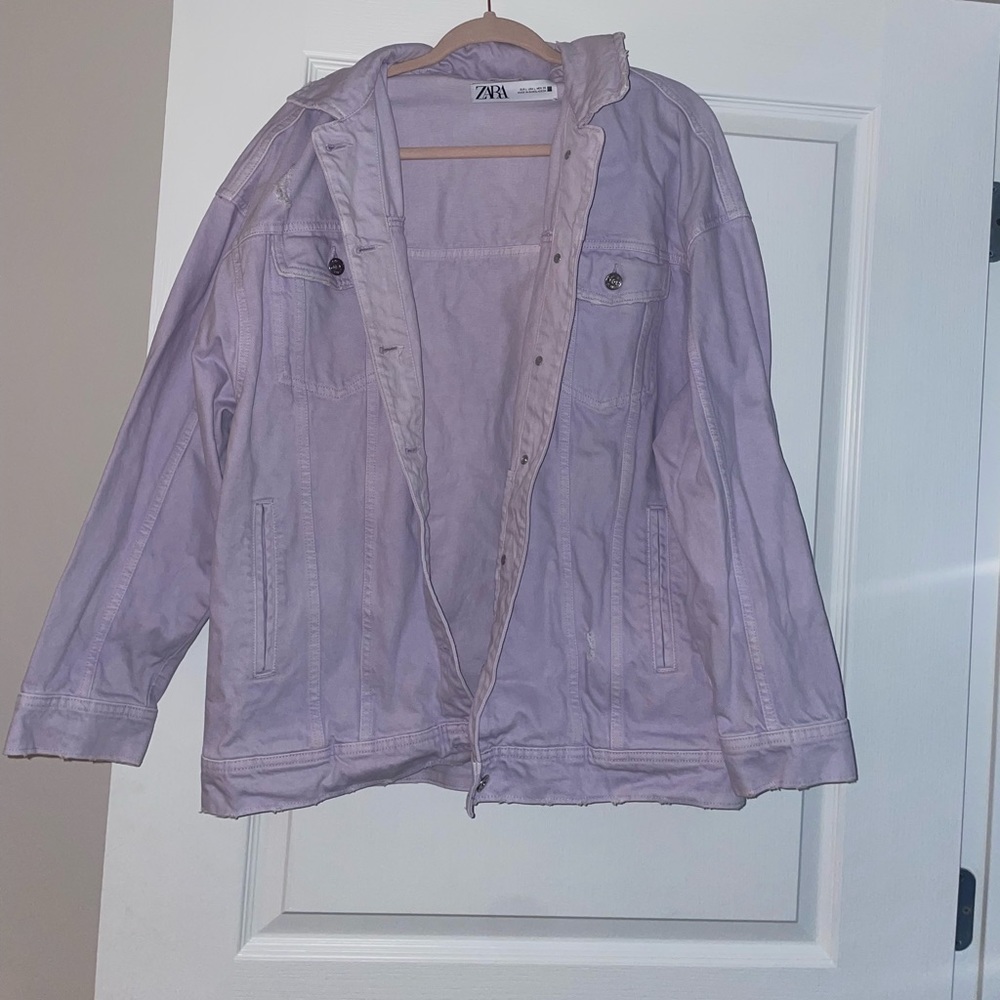 Zara Lilac Jean Jacket
